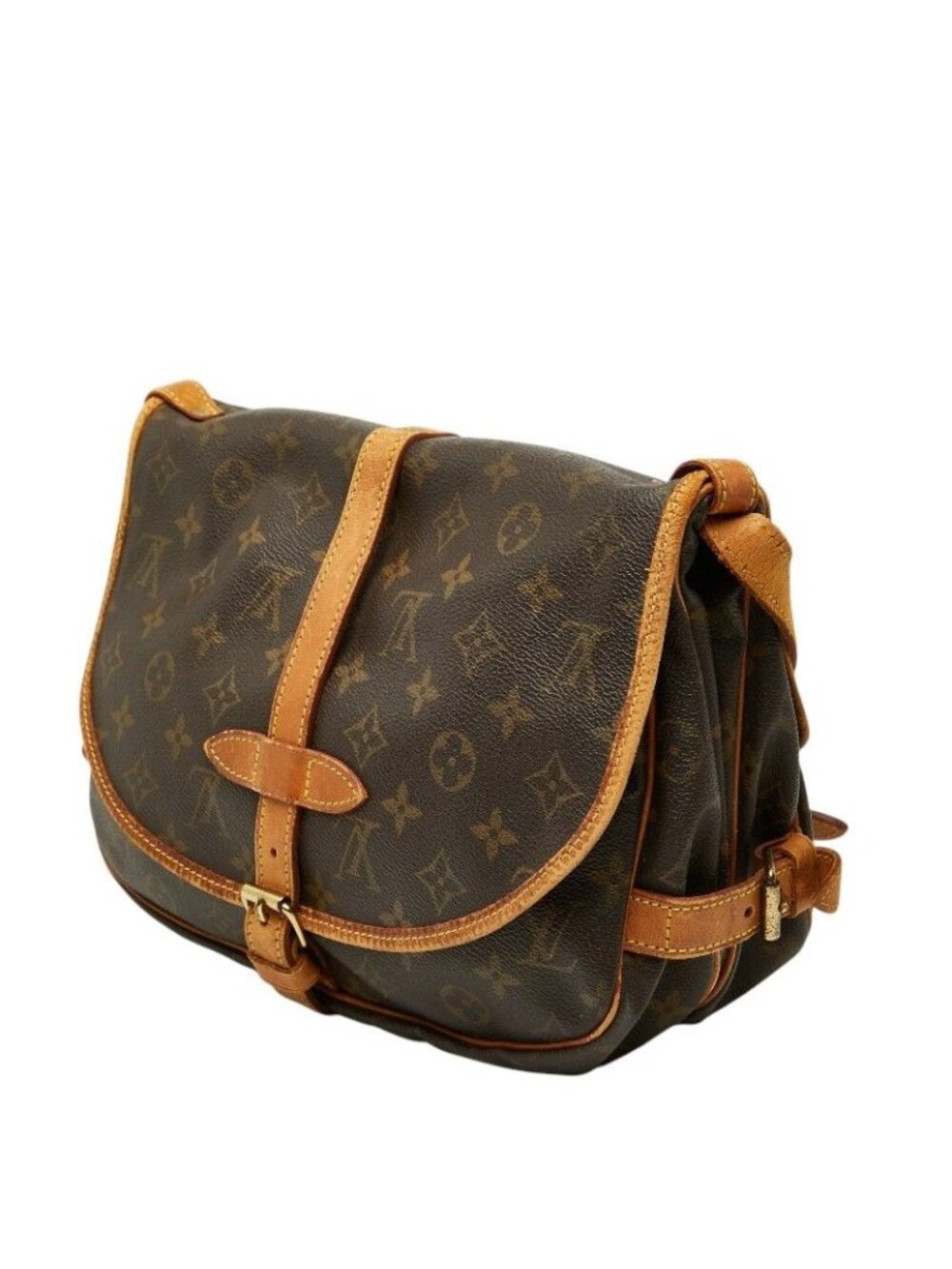 Louis Vuitton Monogram Saumur 30 Crossbody Shoulder Bag Brown Leather 1 - Picture 2 of 10